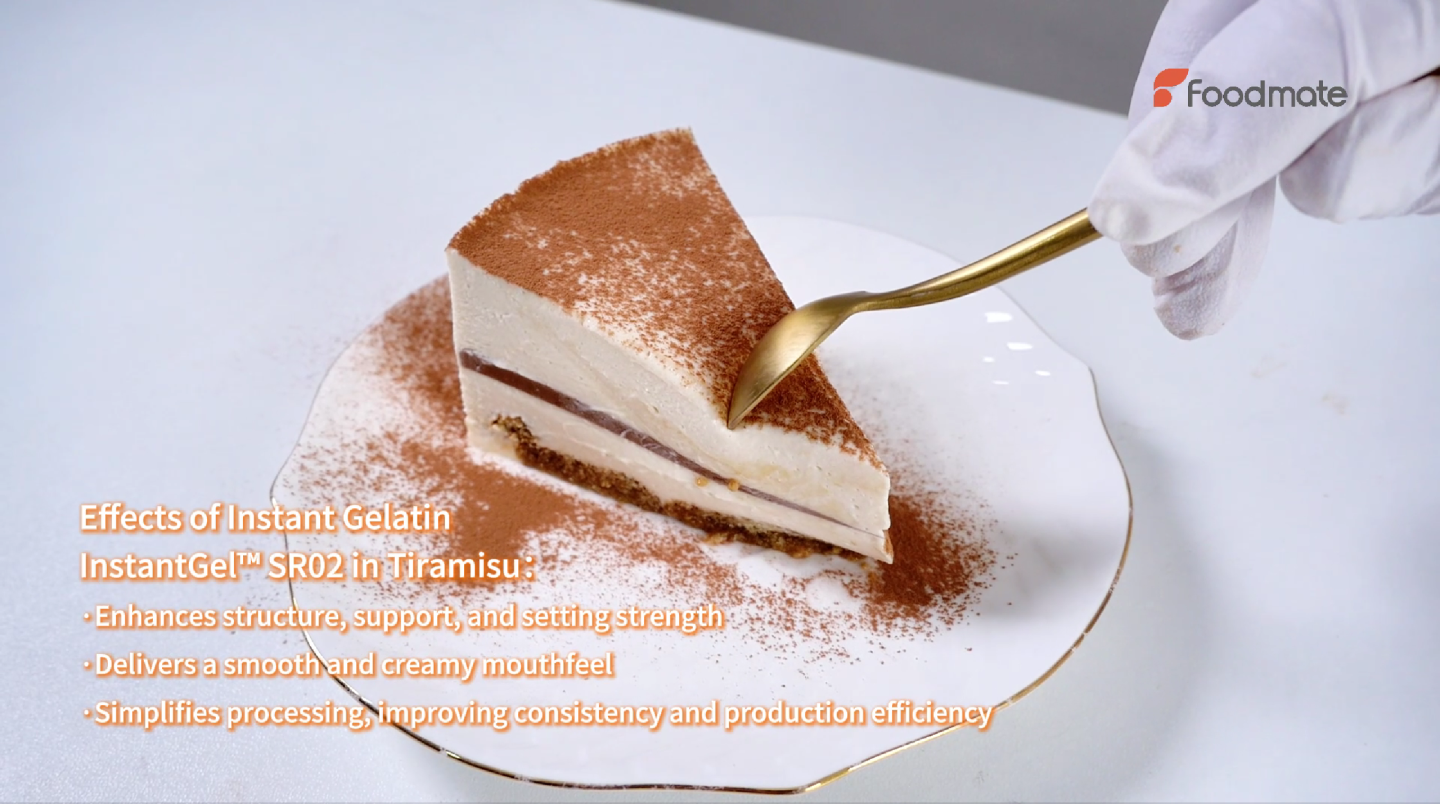 The Effects of Foodmate Instant Gelatin on Tiramisu