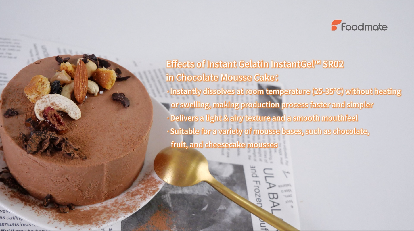 The Effects of Foodmate Instant Gelatin on Mousse Cake
